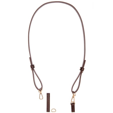 Bandoulière longues avec mousquetons, marron/or