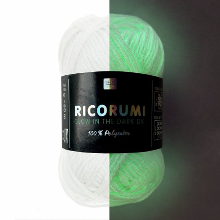 Fil Ricorumi phosphorescent réf.001 Blanc